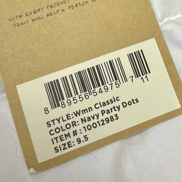 *SOLD* TOMS Navy Party Dot Alpargatas - Picture 9 of 9